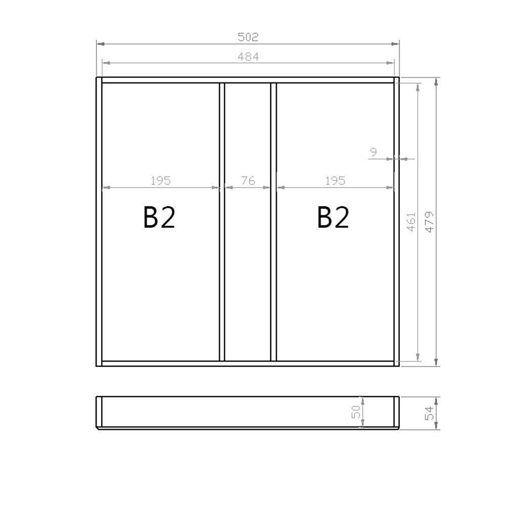 Mehrzweckeinsatz 60er Schubl. B 502 x T 479 mm passend für Grass Nova 19 mm Schubladen