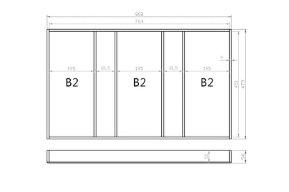 Mehrzweckeinsatz 90er Schubl. B 802 x T 479 mm passend für Grass Nova 19 mm Schubladen