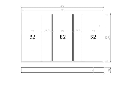 Mehrzweckeinsatz 90er Schubl. B 802 x T 479 mm passend für Grass Nova 19 mm Schubladen