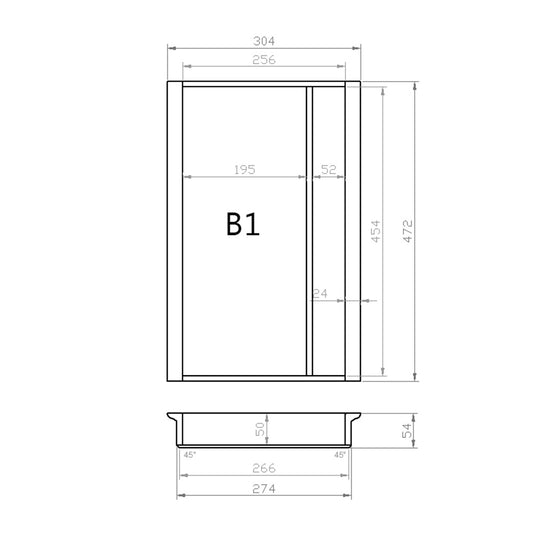 Mehrzweckeinsatz 40er Schubl. B 304 x T 472 mm passend für Hettich ComfortLine / GRASS DWD XP 16 mm Schubladen