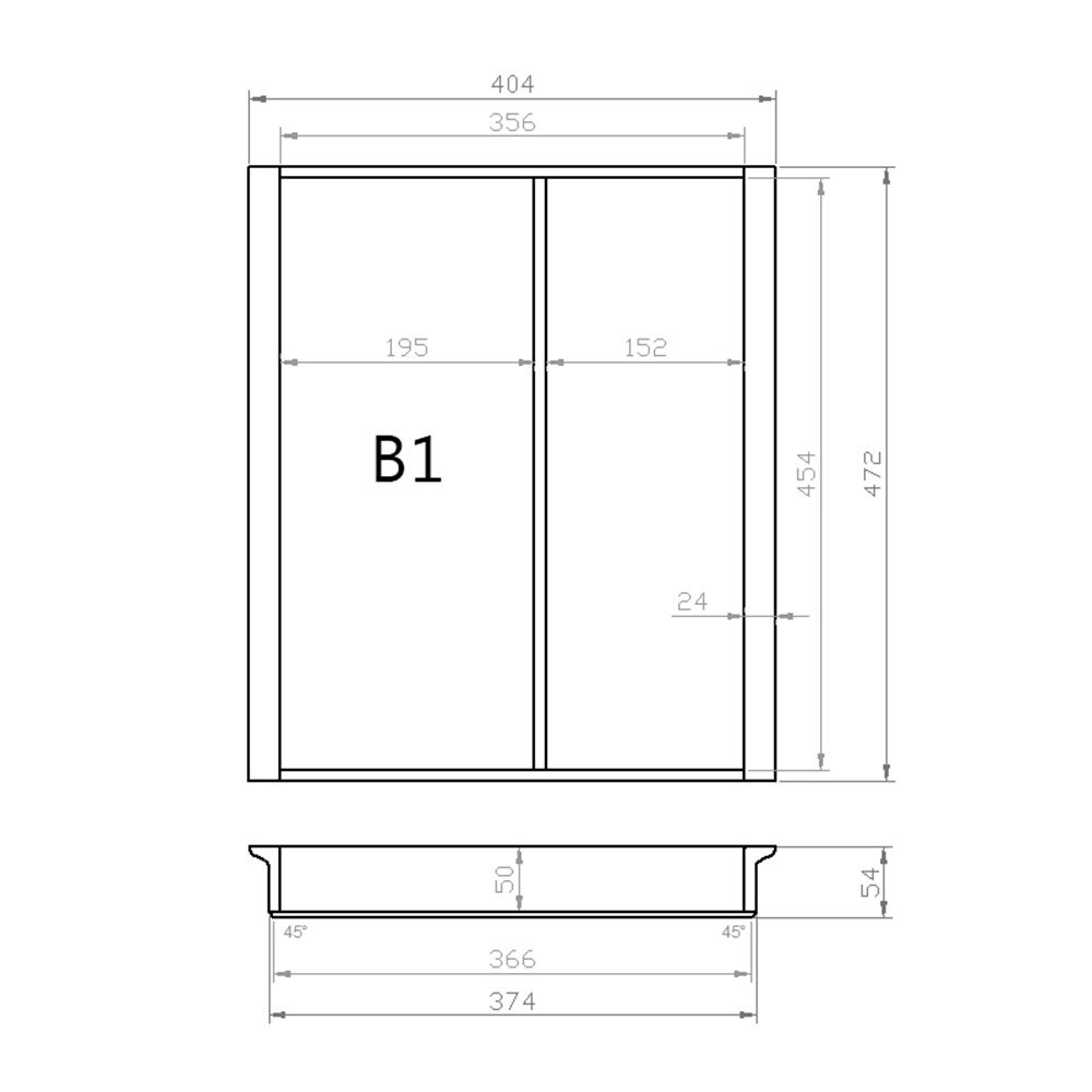 Mehrzweckeinsatz 50er Schubl. B 404 x T 472 mm passend für Hettich ComfortLine / GRASS DWD XP 16 mm Schubladen