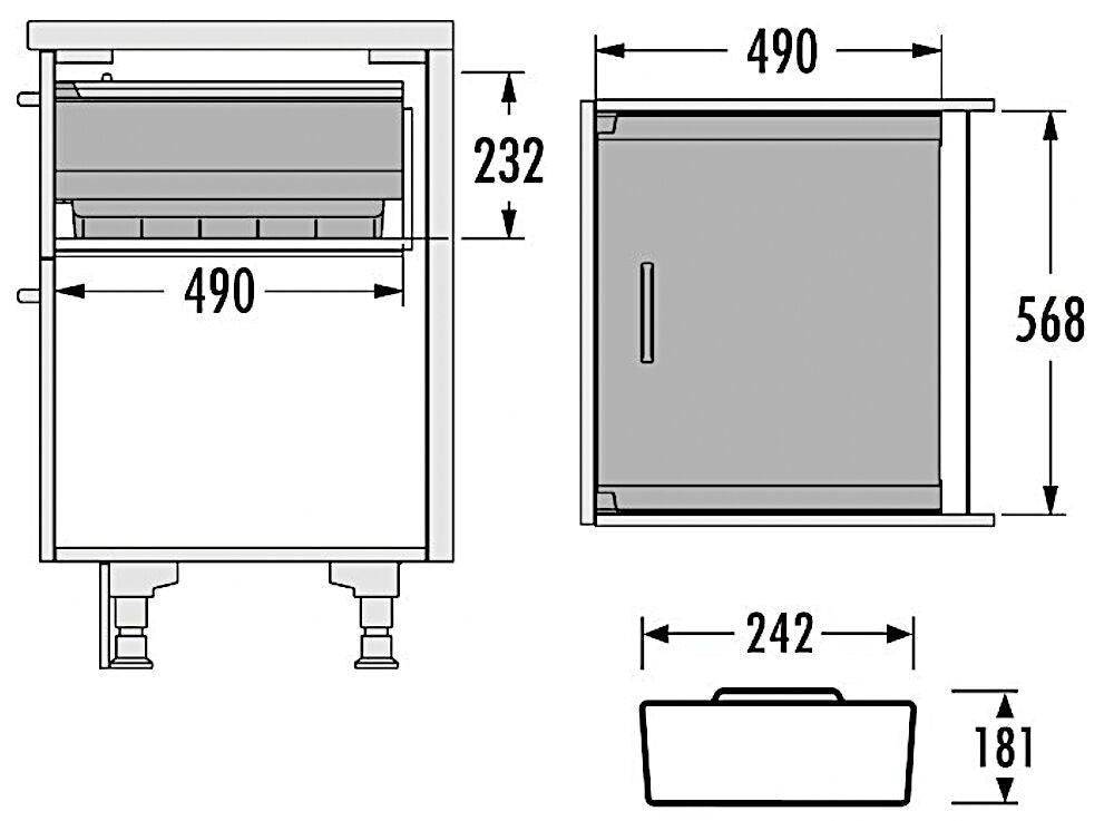 HAILO Pantry Box Einsatz für 60er Schubfach mit 50 cm Nenntiefe / Aufbewahrungsbox – Bild 2