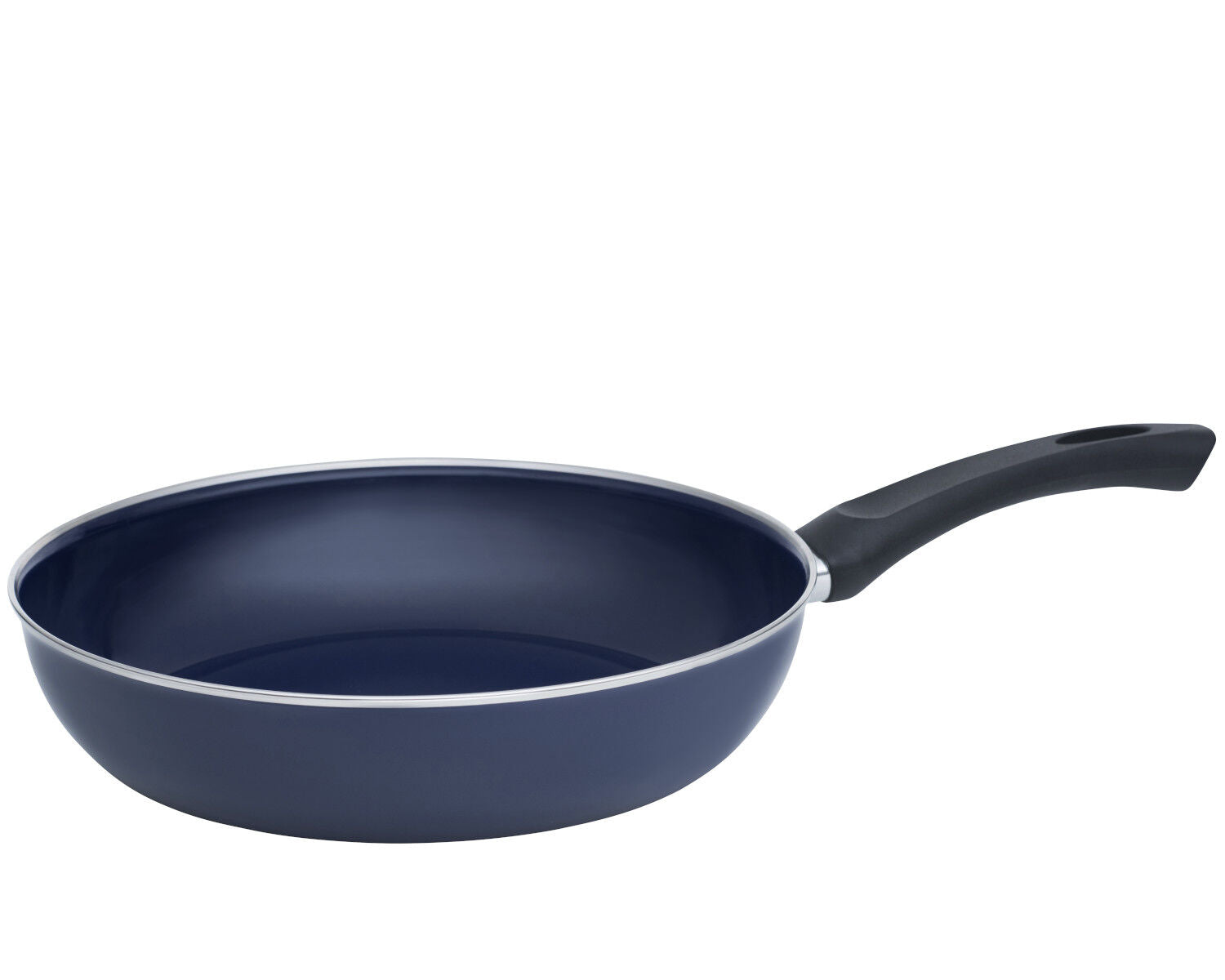 RIESS 0057-012 Omas Emaillepfanne 28 cm, KOBALTBLAU / Bratpfanne