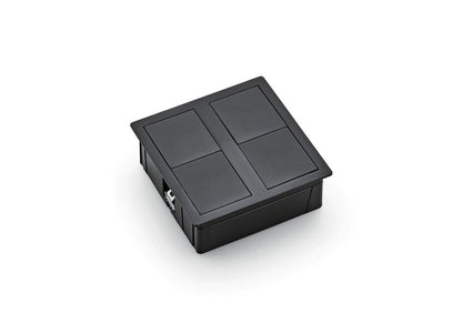 VersaHit Dual Steckdosenelement GUNMETAL - Schuko 2-fach mit Schiebedeckel / Steckdosen – Bild 3