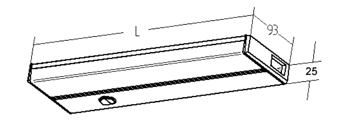 THEBO P-LED E 3100 Unterbau Einzelleuchte EDELSTAHL 3700 K - Länge 900 mm – Bild 2