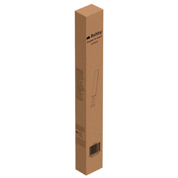 RUHHY 25632 Schubladenorganisator weiß, 4er Pack, Länge einstellbar von 42 bis 56 cm / Schubladentrenner