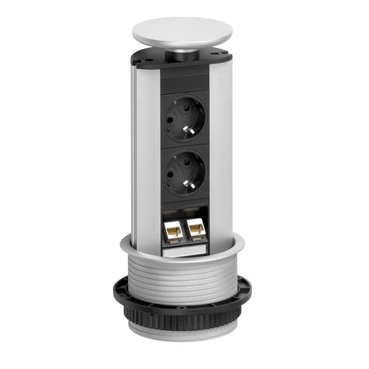 EVOLINE® PORT DATA 8031138 2-fach versenkbare Steckdose 2x CAT6, silber