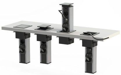 EVOline PORT Push 2-fach Steckdosenleiste mit USB-Port mit Glasdeckel, weiß matt / Mehrfachsteckdose / Steckdosenverteiler