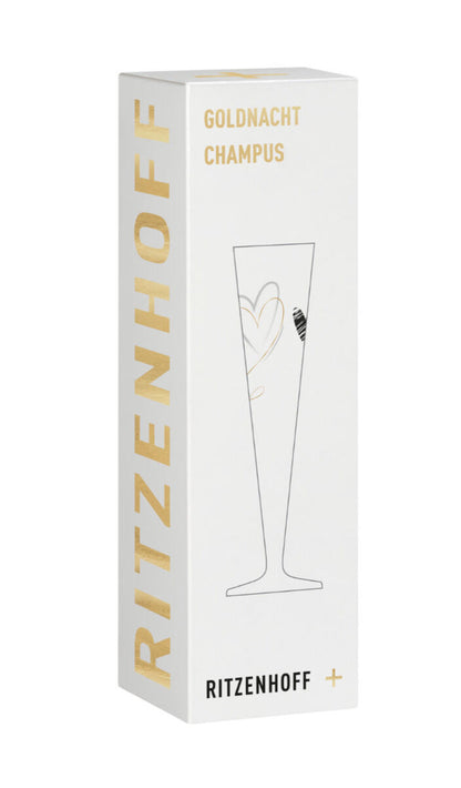 Ritzenhoff 1071035 Champagnerglas #35 GOLDNACHT Champus C. Kordes 2023 in Geschenkbox