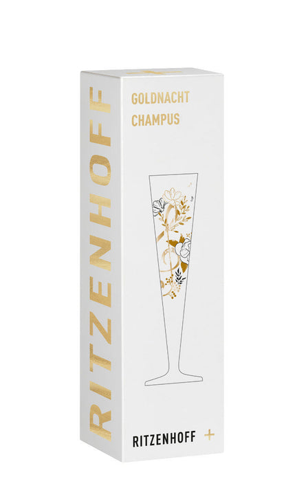Ritzenhoff 1071045 Champagnerglas #45 GOLDNACHT Champus Melina Sparschu 2025 in Geschenkbox
