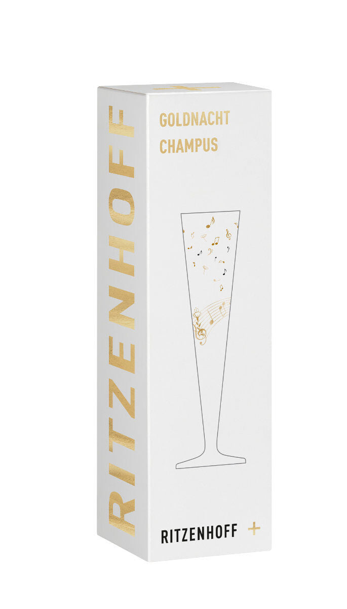 Ritzenhoff 1071046 Champagnerglas #46 GOLDNACHT Champus Theresa Kuhlmann 2025 in Geschenkbox