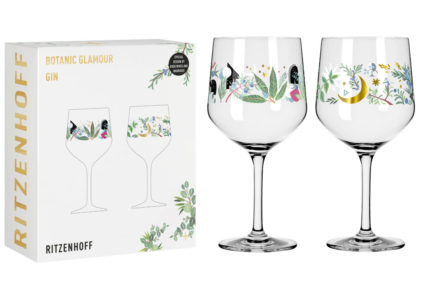 Ritzenhoff 3882001 BOTANIC GLAMOUR Gin Kelch 2er #7 #8 Good Wives and Warriors 2023 / Ginglas-Set