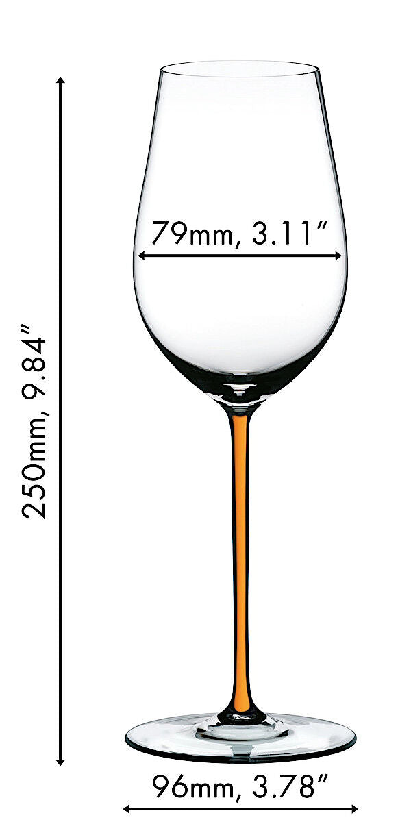 RIEDEL 4900/15O FATTO A MANO Riesling / Zinfandel Weinglas - Stiel ORANGE – Bild 2