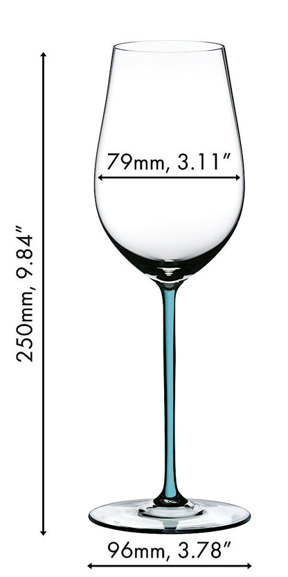 RIEDEL 4900/15T FATTO A MANO Riesling / Zinfandel Weinglas - Stiel TÜRKIS – Bild 2