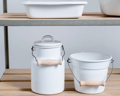 RIESS 0286-033 Kartoffelkocher mit Emailledeckel 18 cm, Classic Weiss / Dünsttopf – Bild 5