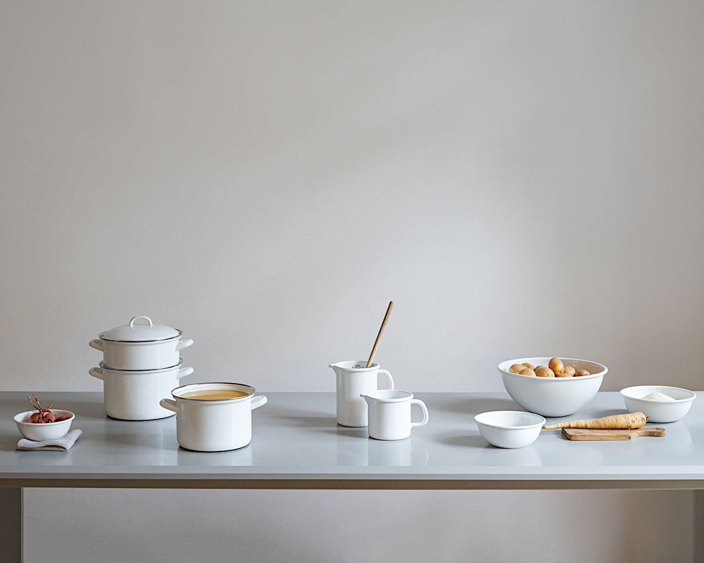 RIESS 0286-033 Kartoffelkocher mit Emailledeckel 18 cm, Classic Weiss / Dünsttopf – Bild 7