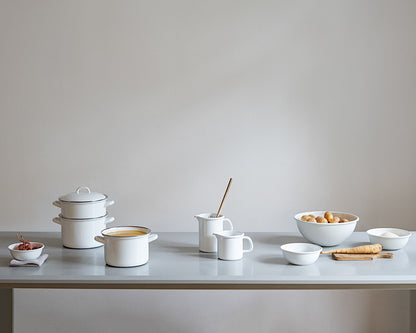 RIESS 0286-033 Kartoffelkocher mit Emailledeckel 18 cm, Classic Weiss / Dünsttopf – Bild 7