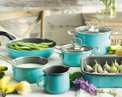 RIESS 0546-037 RIESS Emaille Spar-Set 5-tlg. Nouvelle extra stark, KRISTALLBLAU – Bild 9