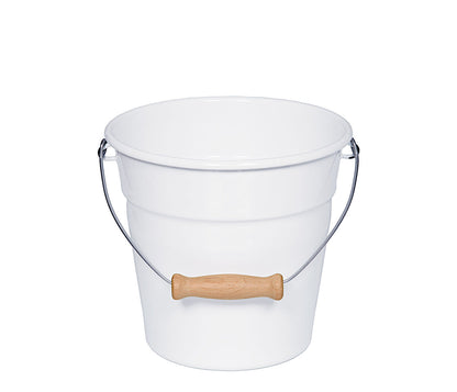 RIESS 0597-033 Minieimer 16 cm, Emaille, CLASSIC WEISS / Abfalleimer