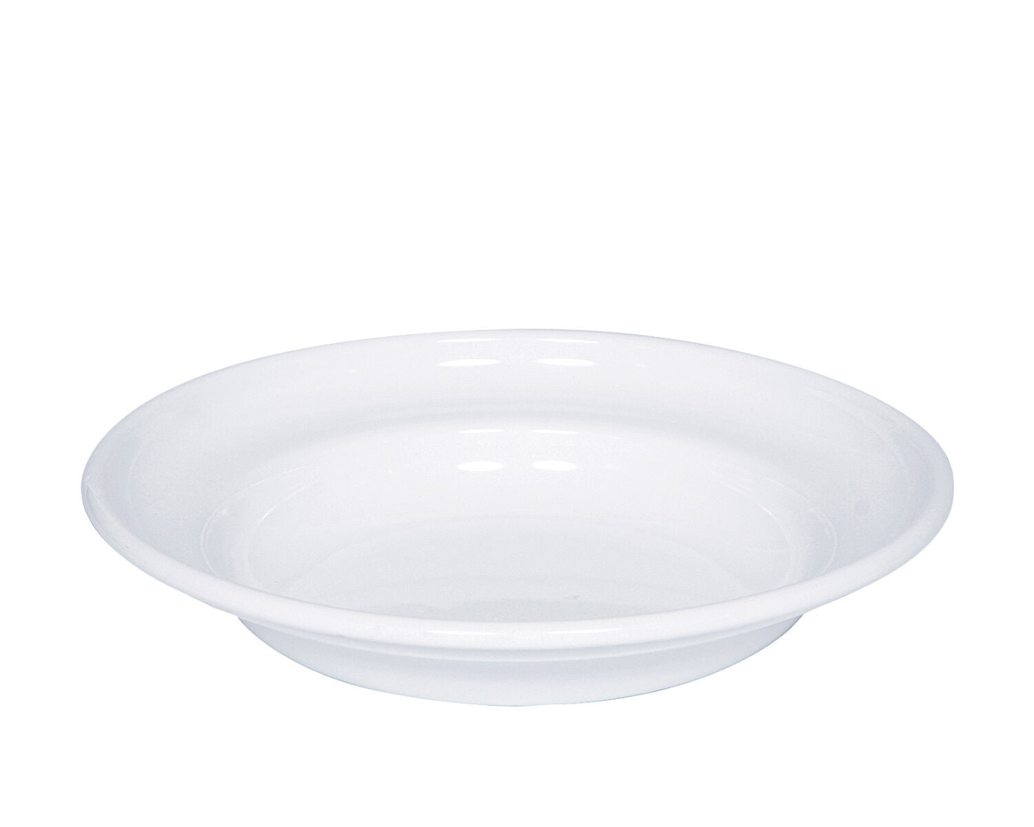 RIESS 0306-033 Teller tief 22 cm, Classic Weiss / Emailleteller