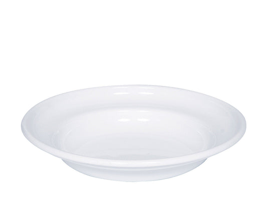 RIESS 0306-033 Teller tief 22 cm, Classic Weiss / Emailleteller