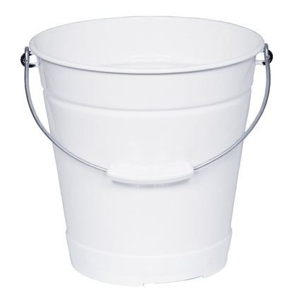 RIESS 0360-033 Wassereimer 28 cm, 10 Liter, Emaille, CLASSIC WEISS
