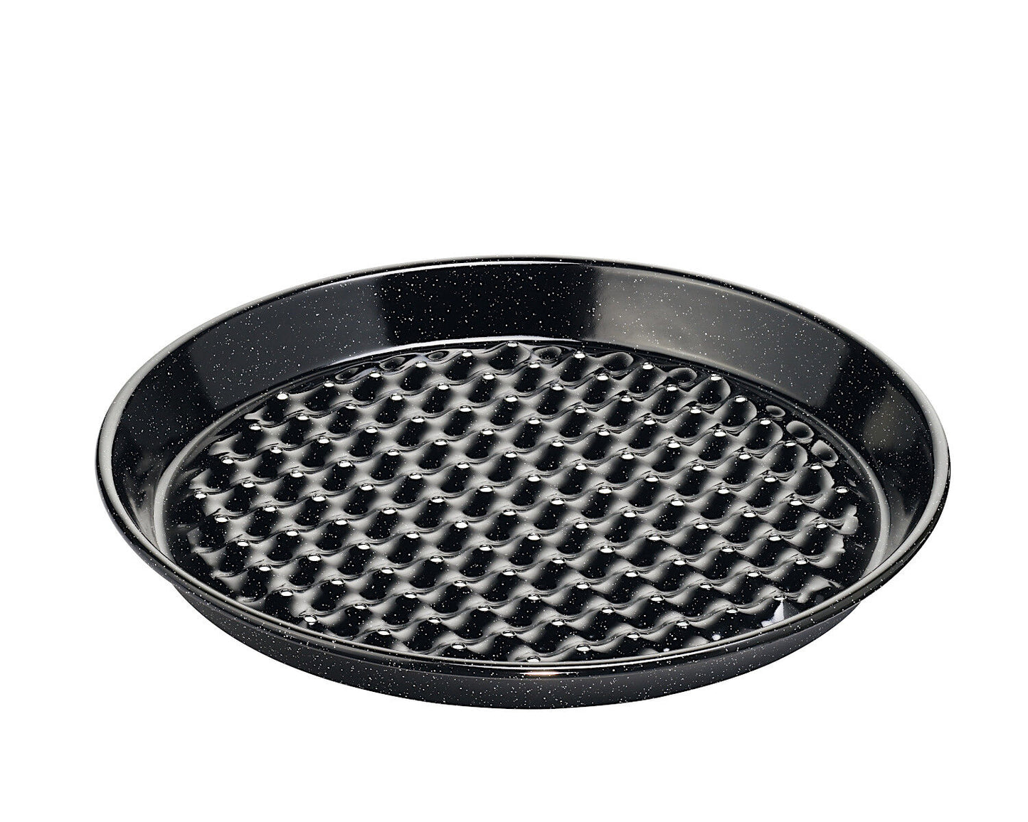RIESS 0400-022 Grilltasse rund 32 cm, Schwarzemaille