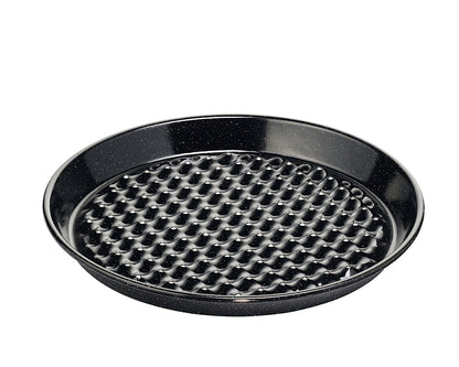 RIESS 0400-022 Grilltasse rund 32 cm, Schwarzemaille