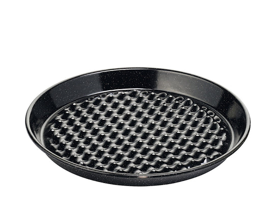 RIESS 0400-022 Grilltasse rund 32 cm, Schwarzemaille