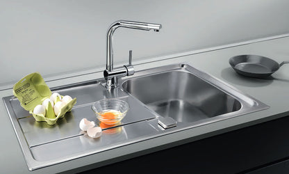 Spüle RIVA 1 mit Drehexcenterbedienung / Edelstahlspüle / CONTURA / Ausschnitt 770 x 480 mm – Bild 4