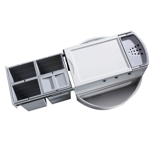 Abfallsorter RONDO-3 Plus 3647-14 / Hailo Rondo 90.4/34 / Abfalleimer / Abfallsammler / Mülleimer / Eckschrank