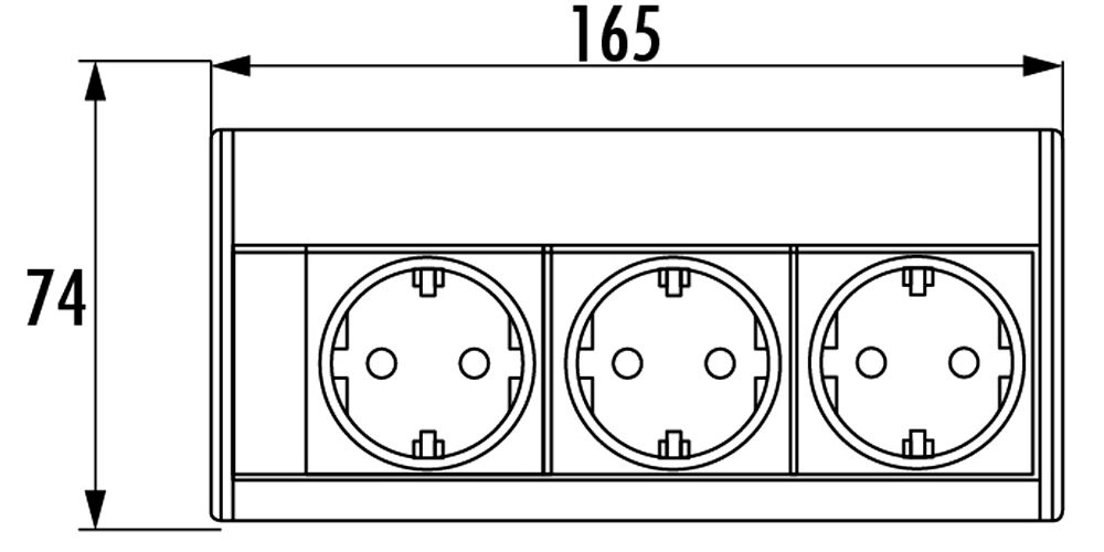 Evoline T-Dock Cuisine / Steckdoseneinheit / Steckdosen / Steckdose