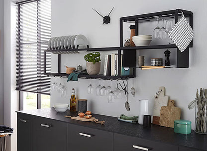 Aluments Quader-Rack Gläserhänger 60 cm in SCHWARZ / Regalsystem / Modulregal – Bild 5