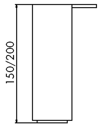 Sockelfuß KRETA Vierkantfuß / Tradur / Möbelfüße / Sockelfüße / Möbelbein