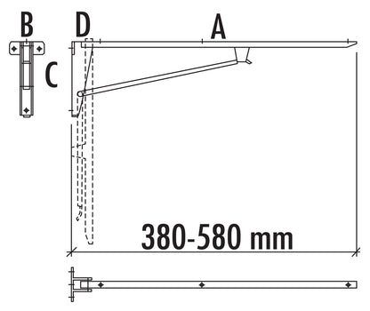 Klappkonsole / Tradur / Küchenkonsole / Regalkonsole / Konsolen / Barkonsole / Winkel / Tablarträger