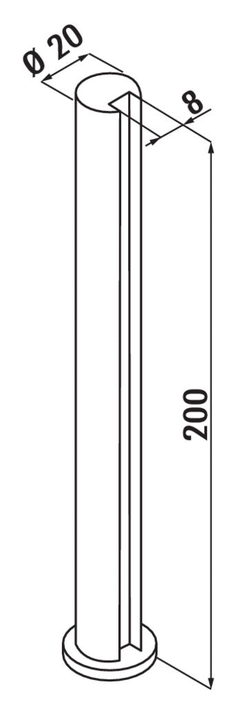 Spritzschutz Spruzzo schwarz matt / Tradur / Konsolen / Glasplattenträger / Sichtschutz – Bild 2