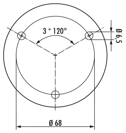 Glasadapterscheibe Edelstahl 90 mm / Tradur / Konsole / Stützfuß / Möbelfuß / Tischbein – Bild 2
