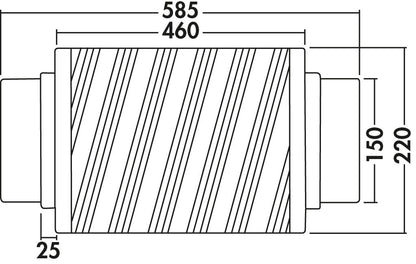 Schalldämpfer Aluminium 150 / Compair flow (System Ø 150) – Bild 2
