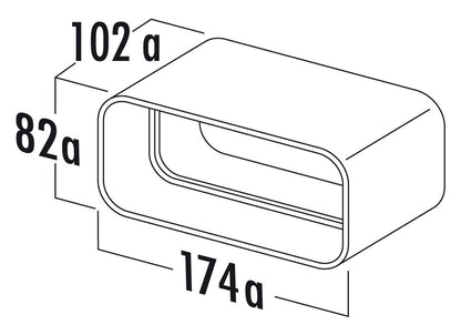 MF-RVB Rohrverbinder für Flachkanalrohre / Verbindungsstück / Verbindungsmuffe / Compair flow (System Ø 125) – Bild 2