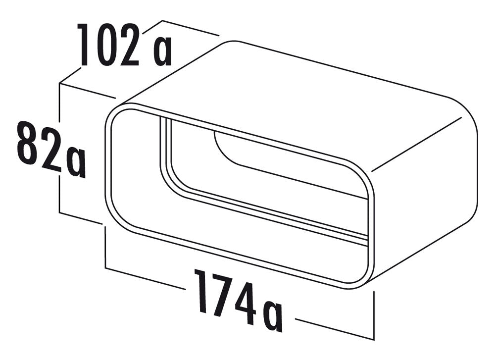 10er SET MF-RVB Rohrverbinder für Flachkanalrohre Compair flow (System Ø 125) – Bild 2