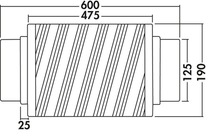Schalldämpfer Aluminium 125 / Compair flow (System Ø 125) – Bild 2