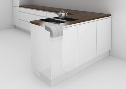 flow 150 Rohrset für Downdraft, weiß / Compair flow 150 (System Ø 150) – Bild 4