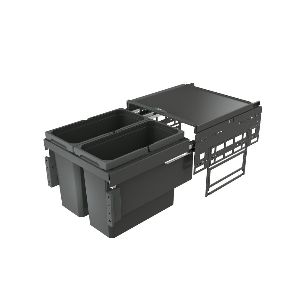 NABER 8013301 Abfallsammler 32 (2x16) Liter Cox® Base 360 S/450-2 anthrazit, H 360 mm
