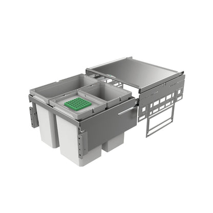 NABER Abfallsorter 36 (2x10 + 16) Liter COX® BASE 360 S/500-3 für 50 cm Schrankbreite – Bild 2