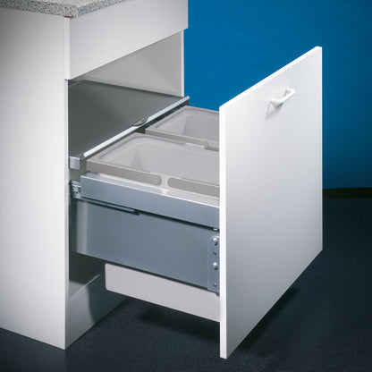 Abfallsorter COX base 360 S/600-2 hellgrau / Schrankbreite 60 cm / Abfalleimer / Abfallsammler / Mülleimer – Bild 2
