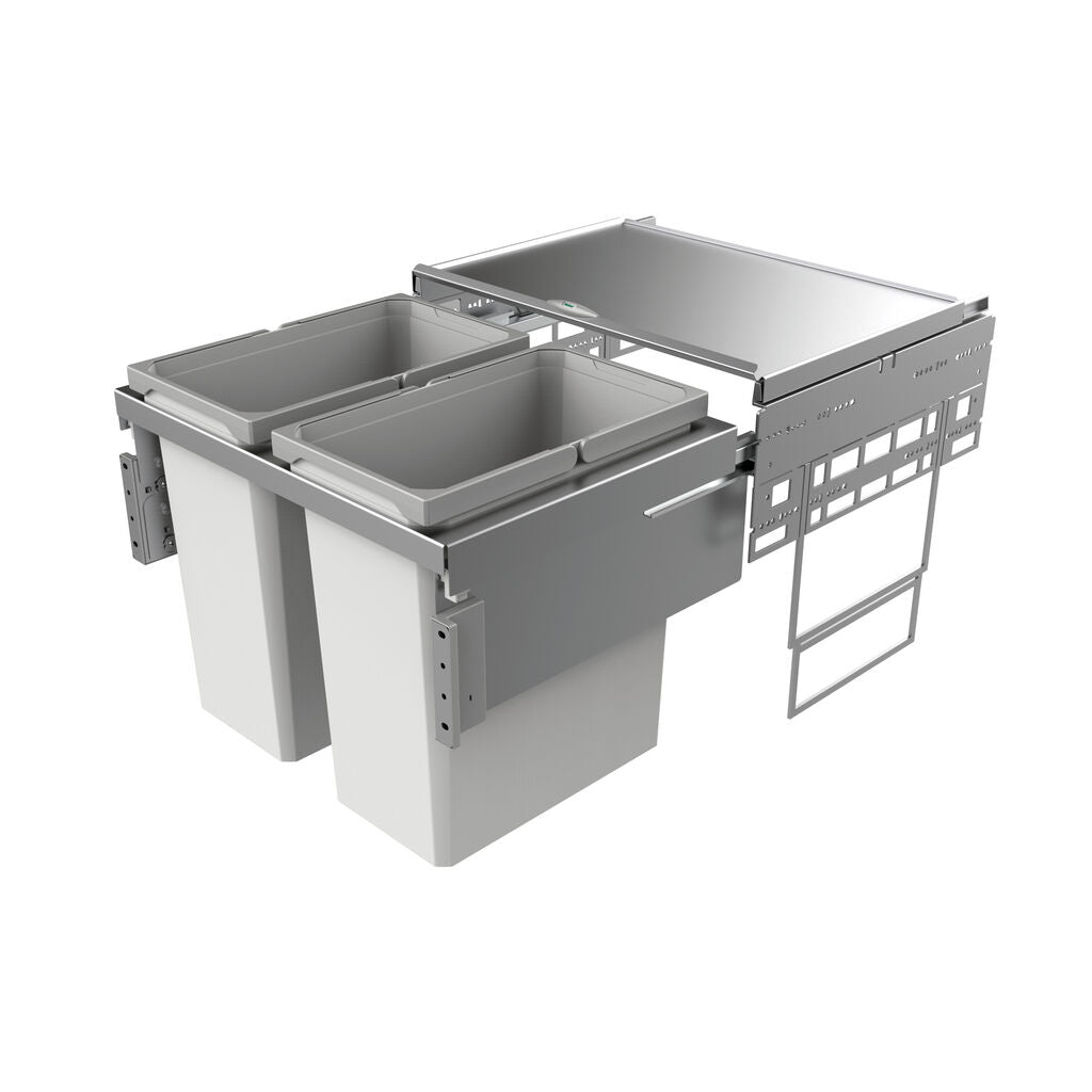 NABER 8012308 Abfallsammler Cox® Base 460 S/600-2 Hellgrau, H 460 mm