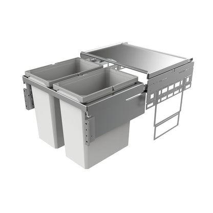 NABER 8012308 Abfallsammler Cox® Base 460 S/600-2 Hellgrau, H 460 mm