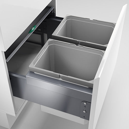 NABER Abfallsorter COX® BASE 360 K/600-2 mit 31 (2 x 15,5) Liter Volumen / ab 60 cm Schrankbreite