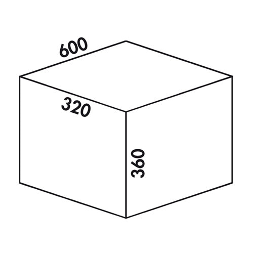 NABER Abfallsorter COX® BASE 360 K/600-2 mit 31 (2 x 15,5) Liter Volumen / ab 60 cm Schrankbreite
