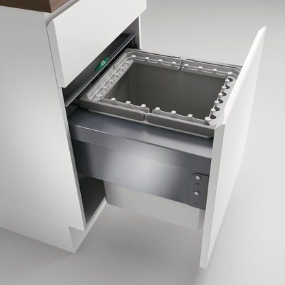 NABER Abfallsorter 39 Liter Cox® Base 460 R/500-1 inkl. Aufsatzrahmen ab 50 cm Schrankbreite – Bild 2